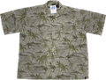 Light Brown Palmtree Patterned Summer Shirt