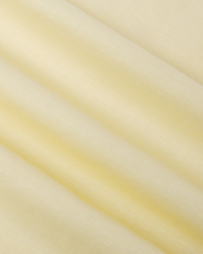 Light Yellow Linen Solid Shirt - Cleo