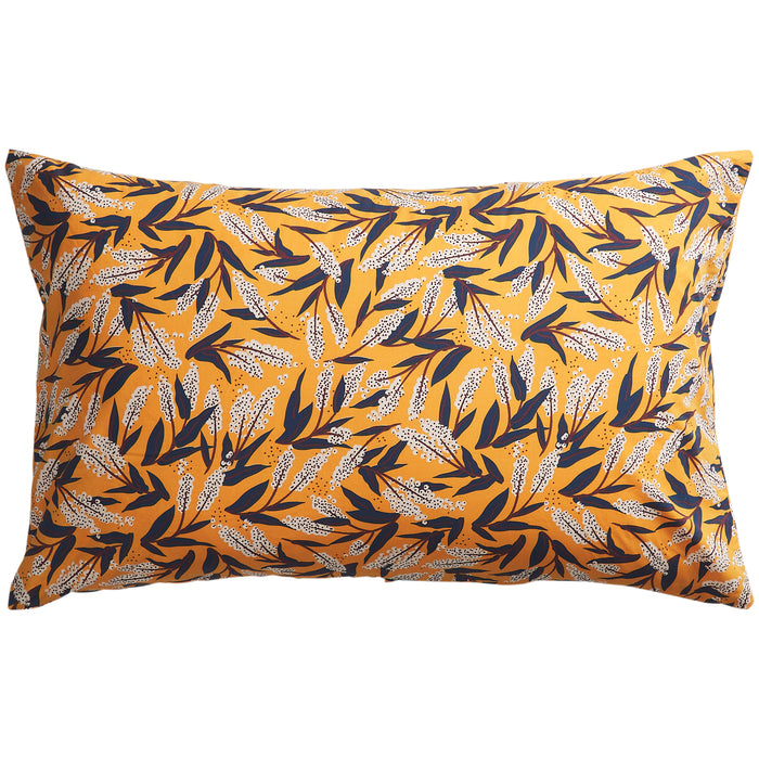 Lina Cotton Pillowcase Set - Marigold Standard