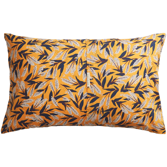 Lina Cotton Pillowcase Set - Marigold Standard