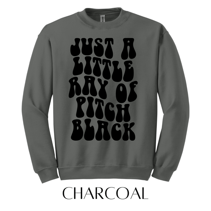 Little Ray Of Pitch Black Graphic Pullover - FINAL SALE - Macoma Boutique555 Presales