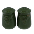 ceramic green salt and pepper shakers