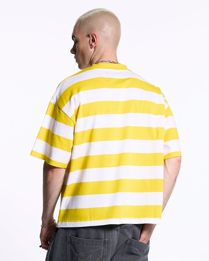 LOLLY ICE TEE WHITE AND YELLOW STRIPES - COLD CULTURE #man