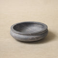 Low carved stone bowl