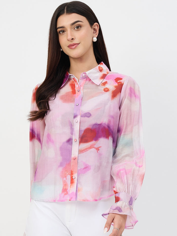 Madame Purple Tencel-Blend Shirt