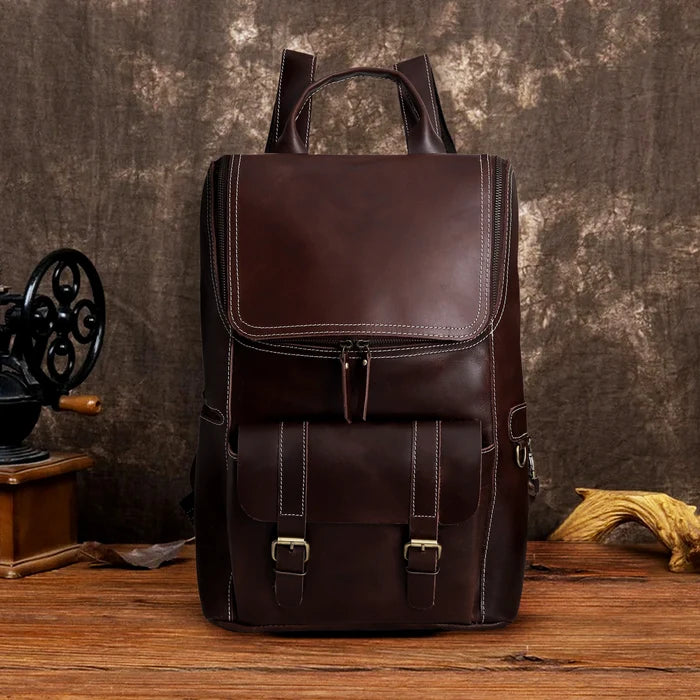 Madison Leather Backpack - Brown