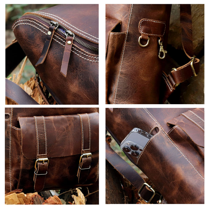 Madison Leather Backpack - Brown
