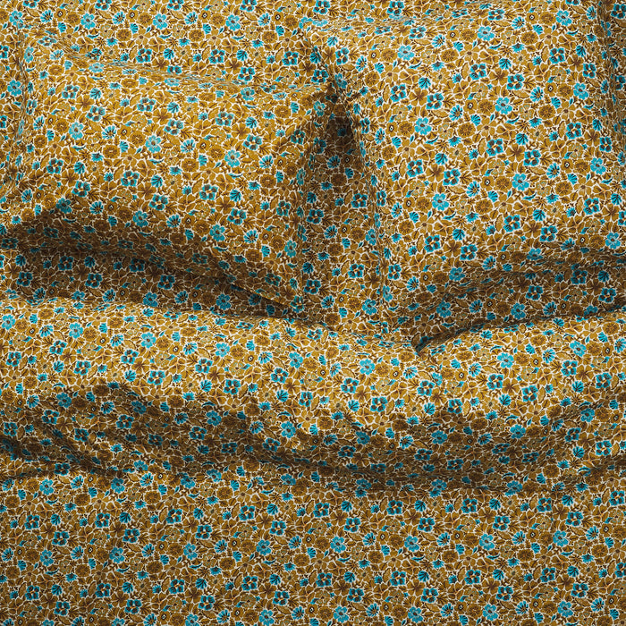 Magnolia Cotton Quilt Cover - Turquoise Single