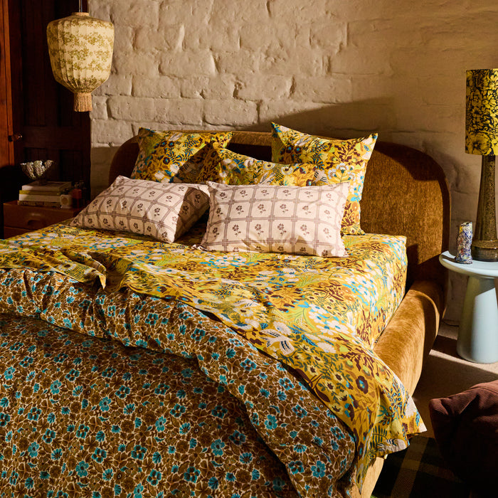 Magnolia Cotton Quilt Cover - Turquoise Single