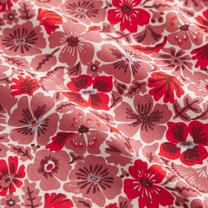 Magnolia Cotton Sheets - Poppy Fitted Sheet / Cot
