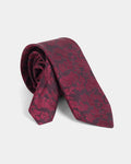 Maroon Silk Printed Tie - Whitmore
