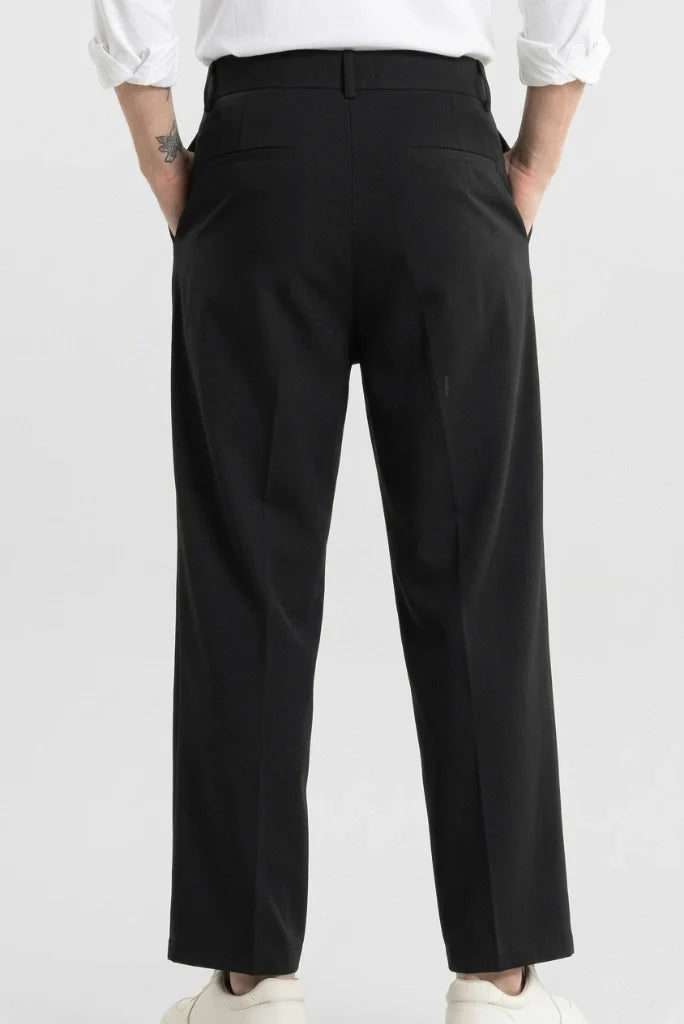 Black Korean Style Trouser for Men-Back