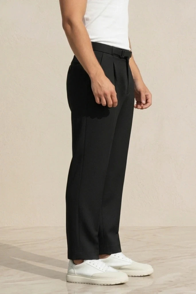 Men Black Gurkha Pant-Side