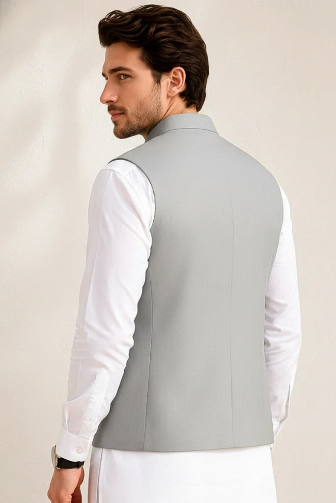 Traditional Wear Premium Nehru Jacket-Back