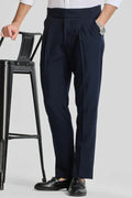 Men Navy Blue Korean Italian Pant-Front