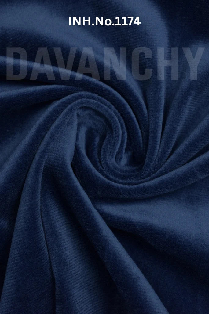 Navy Blue Velvet Fabric Switch INH.No.1174