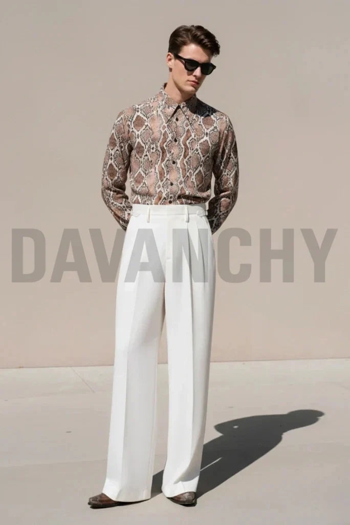 Premium Wide Leg Loose fit Trouser-Front