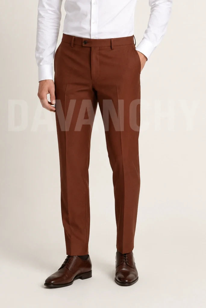 Men rust formal trouser-Front