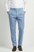 Sky Blue Formal Slim Fit Pant for Men-Front
