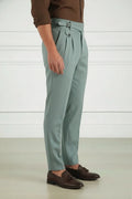 Men Sage Green Gurkha Pant-Side