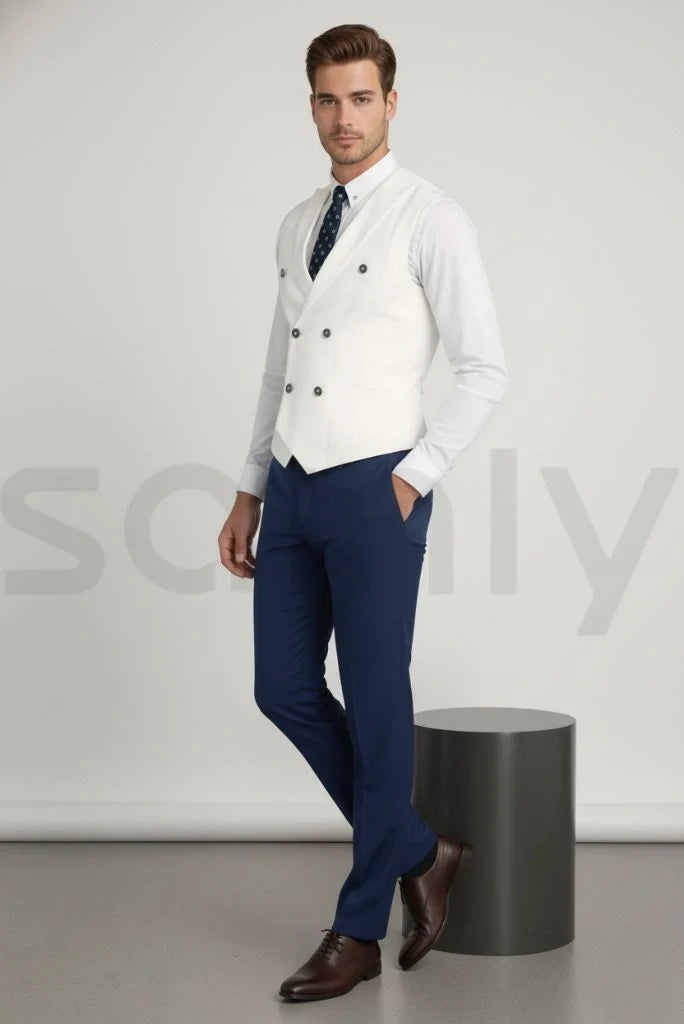 Casual and formal wear waistcoat-side