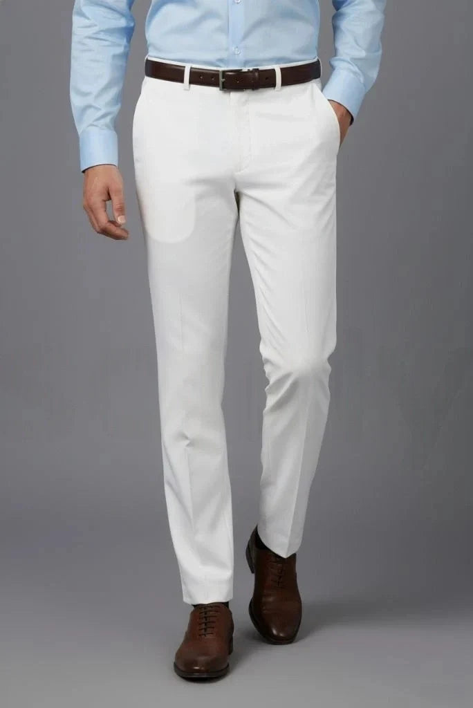 Stylish White Pant for Men-Front