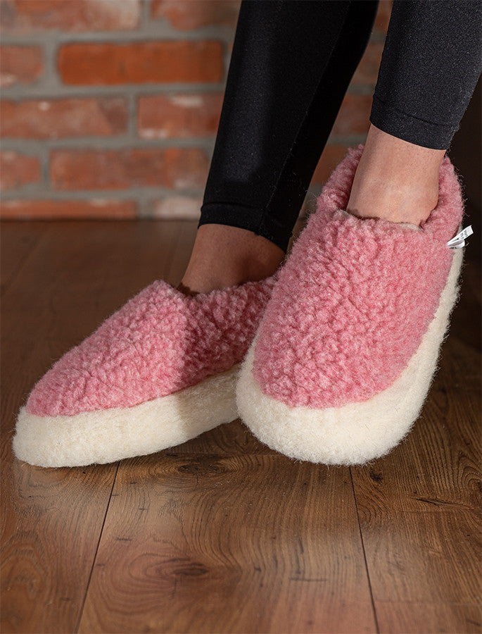 Merino Wool Slipper - Pink #color_pink
