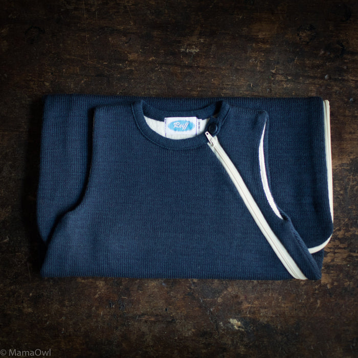 Merino Wool/Cotton Sleeveless Sleeping Bag - Navy