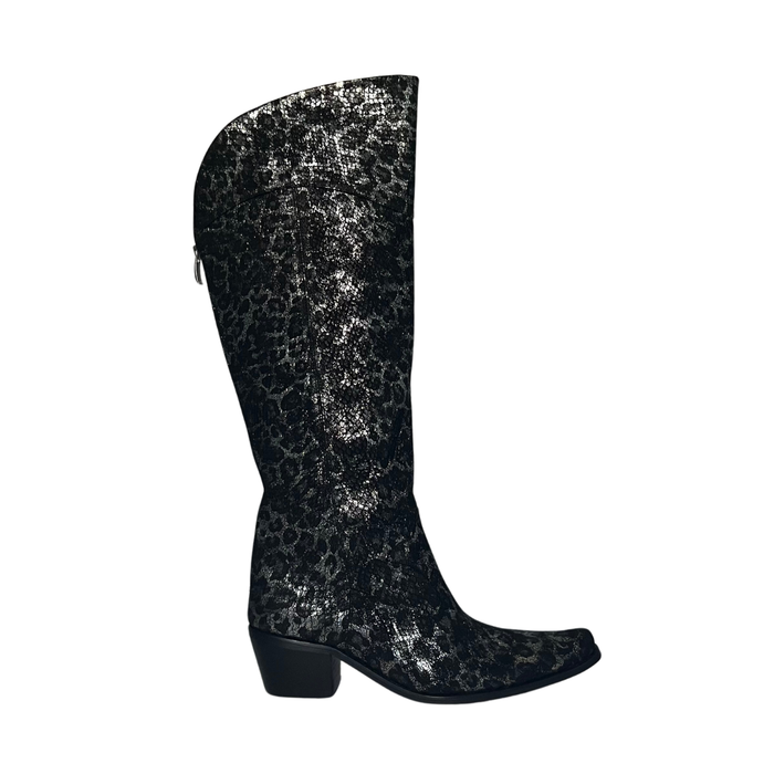 Metallic Leopard Tall Cowboy