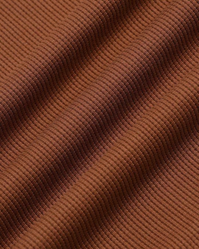 Mid Brown Crew Neck Textured T-Shirt - Lord