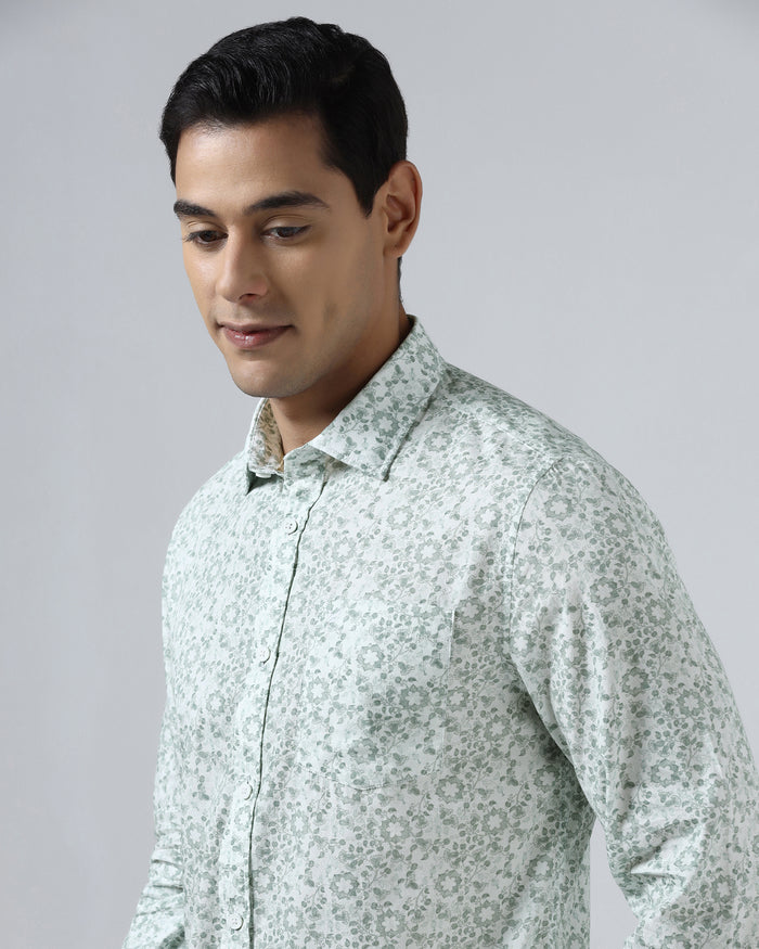 Mint Printed Shirt - Frilo