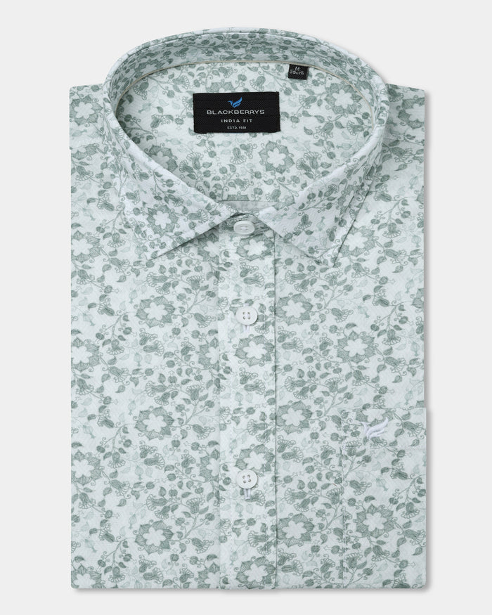 Mint Printed Shirt - Frilo