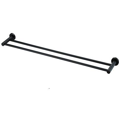 Mirage Black 900 mm Double Towel Rail - Acqua Bathrooms