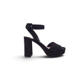 MIU MIU BLACK SUEDE PLATFORM HEELS - SIZE 39