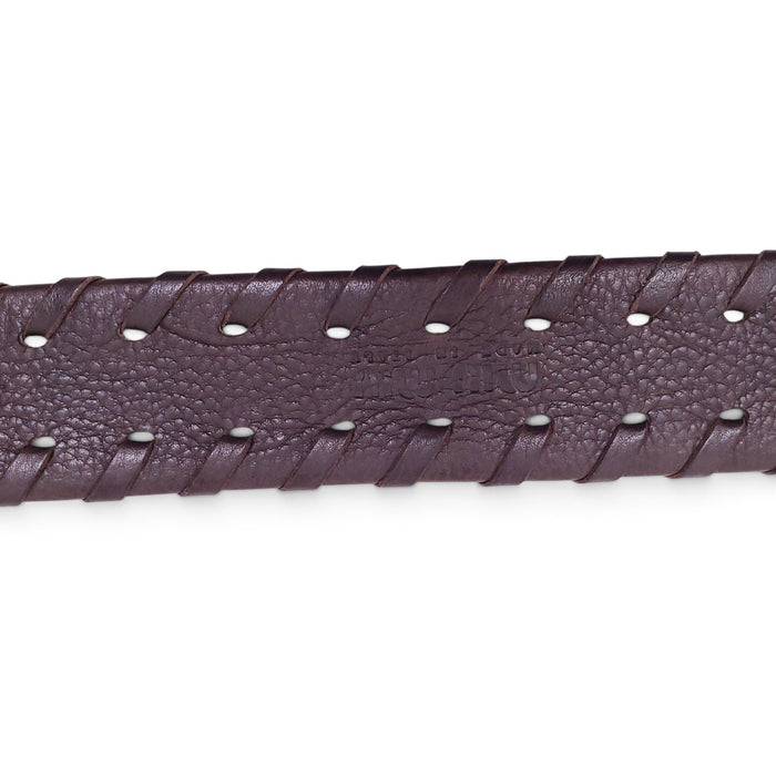 MIU MIU BROWN LEATHER BRAIDED BELT - SIZE 80