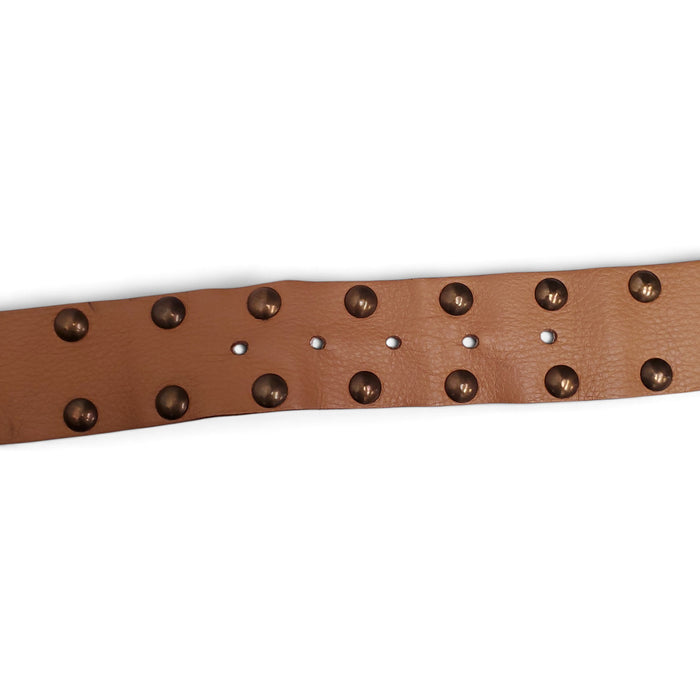 MIU MIU STUDDED LEATHER BELT - SIZE 85