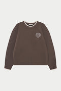MONOGRAM KNITTED CREW - BROWN