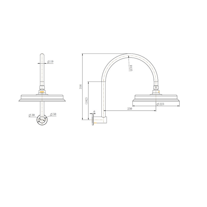 Montpellier Shower Combination Set - Acqua Bathrooms