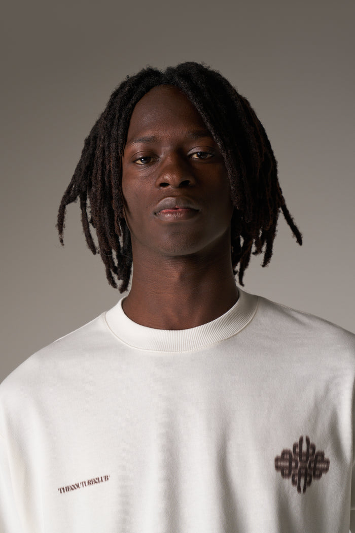 MOTION BLURRED EMBLEM T-SHIRT - OFF WHITE