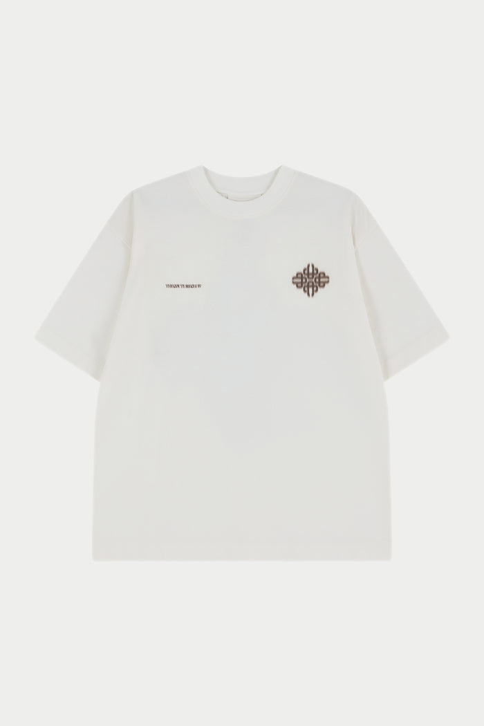 MOTION BLURRED EMBLEM T-SHIRT - OFF WHITE