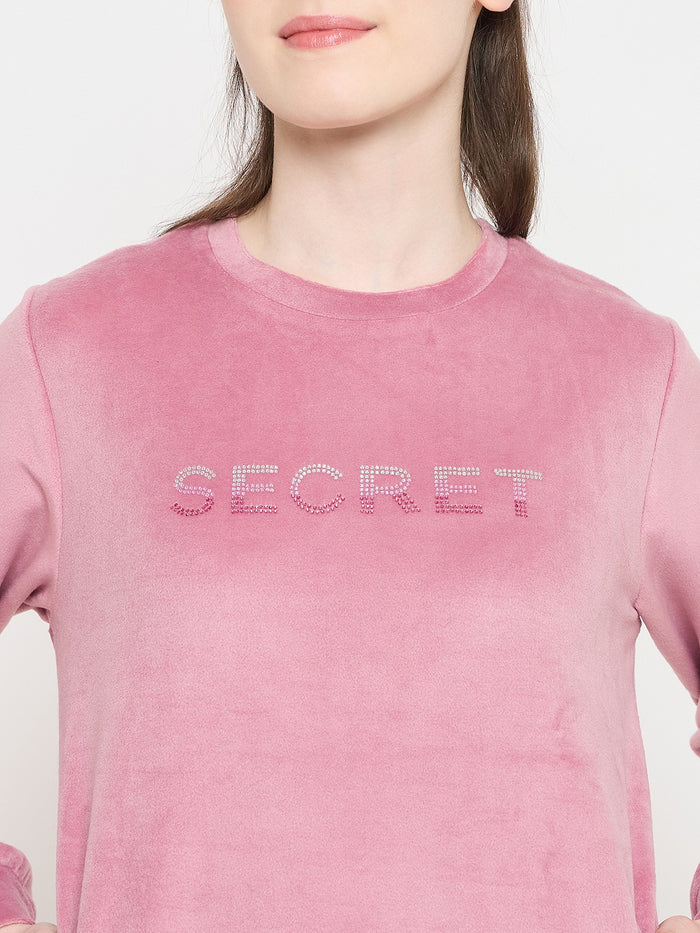 mSECRET Embellished Round Neck Sweatshirt