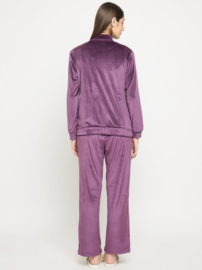 mSECRET Purple Solid Sweatshirt