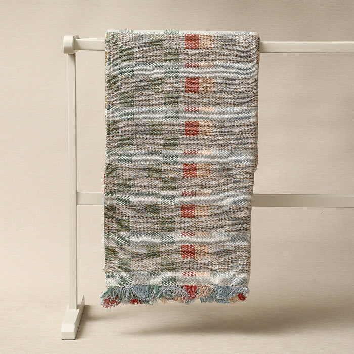 Multi color cotton throw