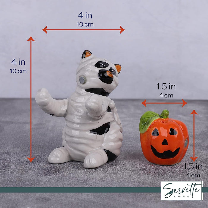 Mummy & Jack-O-Lantern Salt & Pepper Set