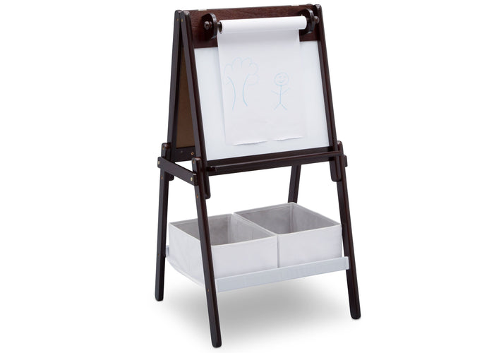 Delta Children Dark Chocolate (207) MySize Double-Sided Storage Easel, Right Angle, c2c