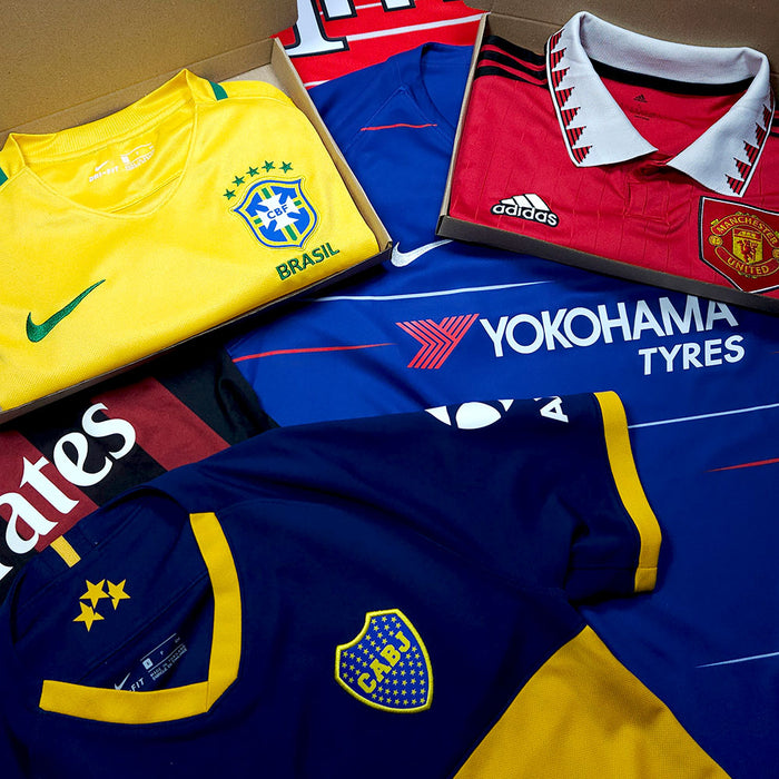 Mystery boxes with multiple football shirts