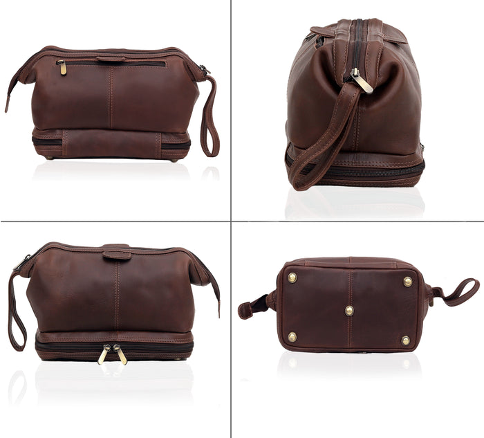 Nashville Leather Duffle Combo - Brown