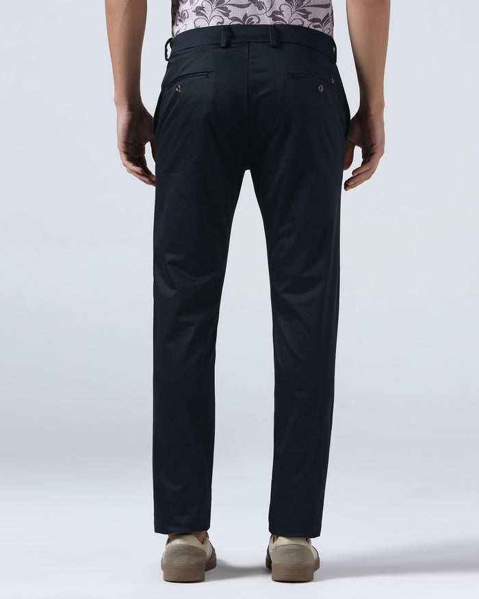 Navy Non Iron Solid Khakis - Cypres