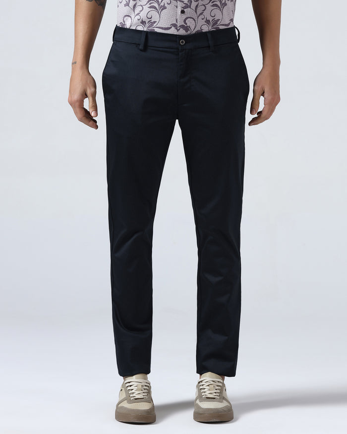Navy Non Iron Solid Khakis - Cypres