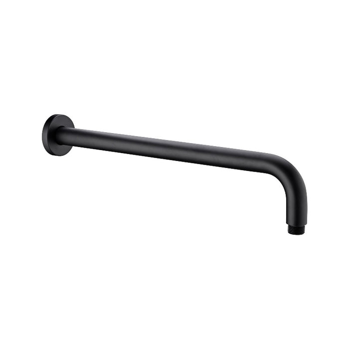Nero | Round Matte Black Shower Arm - Acqua Bathrooms